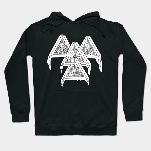 Triangles Are Awesome - Sacred Geometry Cyborg Edition Hoodie by brooklynmpls